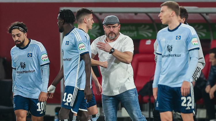 Trainer Steffen Baumbgart verliert mit dem HSV zum zweiten Mal in drei Spielen.