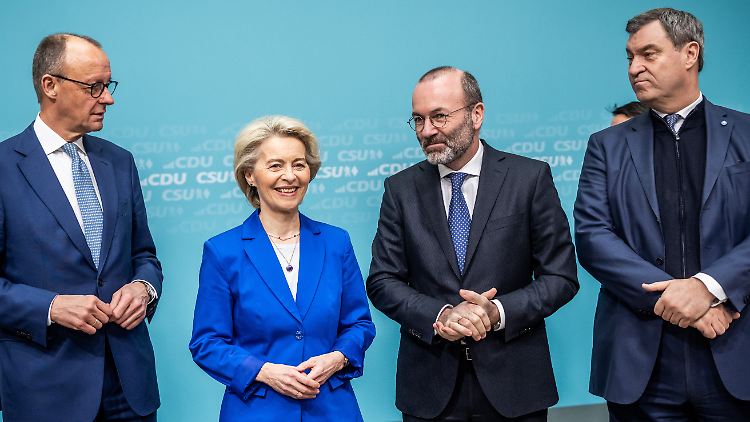 Die Unionsspitze setzt für den Europawahlkampf auf ein klassisch konservatives Thema: Aufrüstung und Sicherheit.