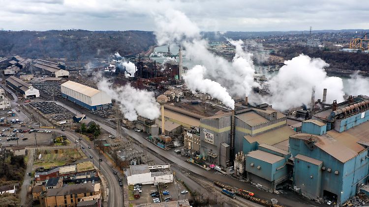 Ein Werk von US Steel im US-Bundesstaat Pennsylvania.