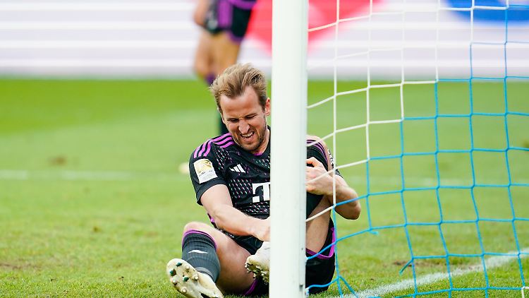 Harry Kane musste mit Schmerzen vom Platz.