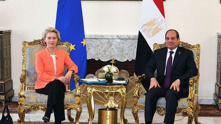EU-Kommissionspräsidentin von der Leyen und Ägyptens Präsident al-Sisi wollen enger zusammenarbeiten.