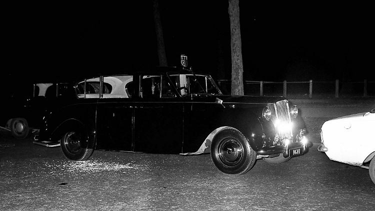Die Limousine, mit der Prinzessin Anne und ihr damaliger Ehemann unterwegs waren, als sie von dem bewaffneten Mann gestoppt wurden. 