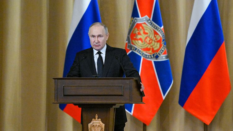 In einer Rede vor dem Geheimdienst FSB ließ Putin seinem Zorn freien Lauf.