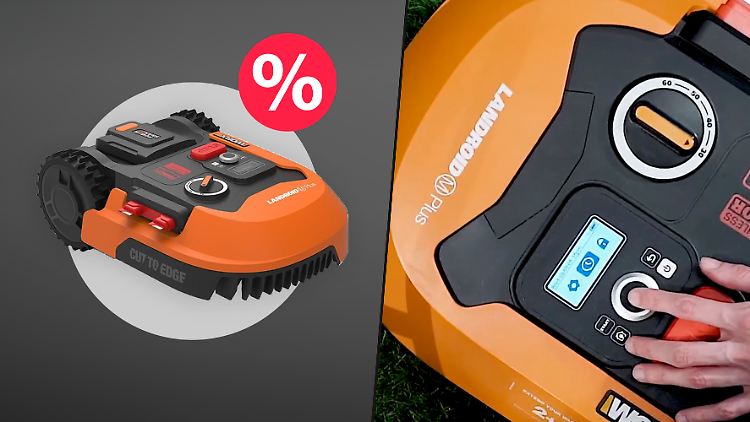Der Mähroboter Worx Landroid Plus für bis zu 700 Quadratmeter Rasenfläche ist bei Amazon im Oster-Angebot.