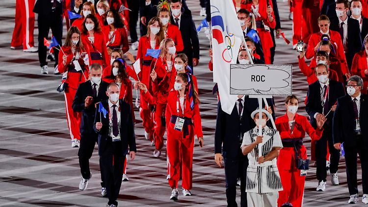 Bei den Sommerspielen in Tokio 2021 durften Russinnen und Russen als "Russisches Olympisches Komitee" an der Eröffnungsfeier teilnehmen.