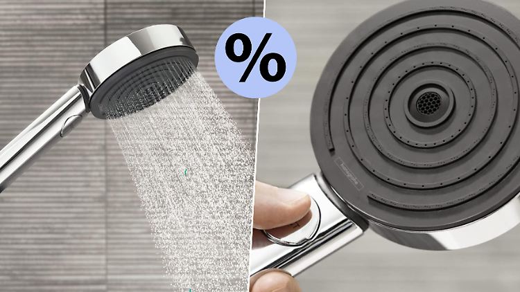 Mit dem wassersparenden Duschkopf von Hansgrohe sinken die Wasser- und Energiekosten.