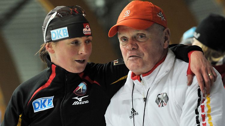 Erfolgsduo: Claudia Pechstein und Joachim Franke.