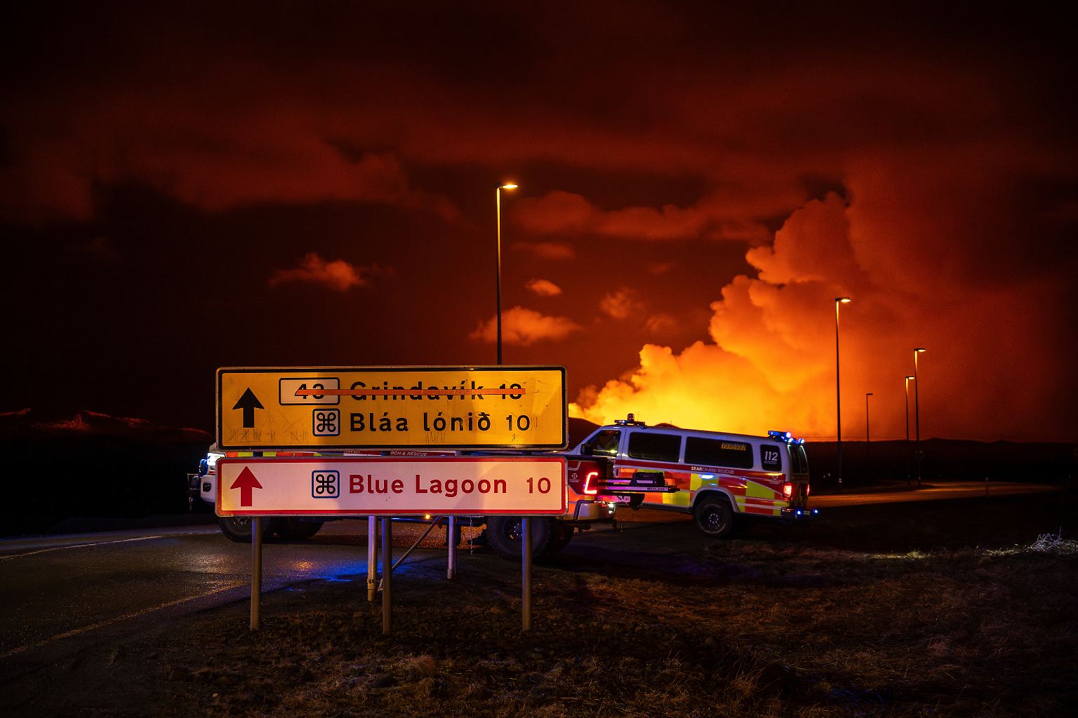 Der isländische Küstenort Grindavik ist immer schlechter zu erreichen.