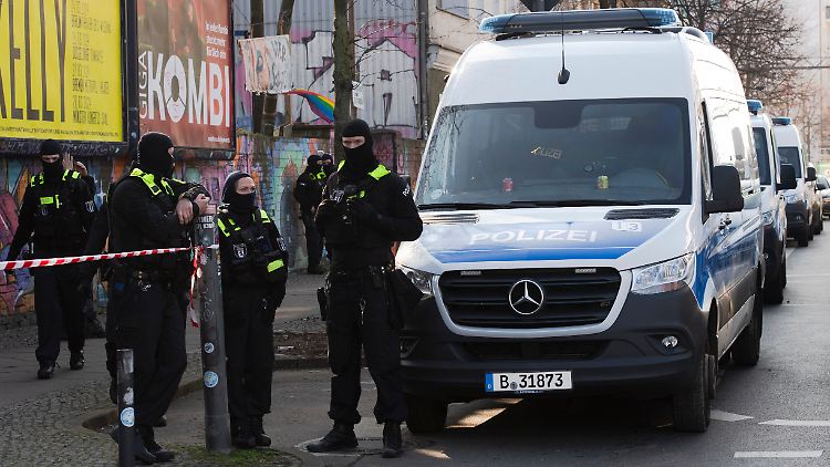 Polizisten bei einem Einsatz Anfang März in Berlin.