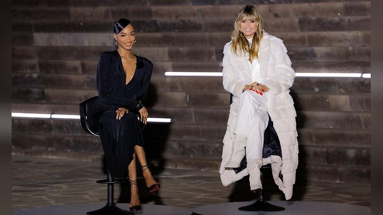 Hier lächeln Model Jordan Dunn und Heidi Klum noch.