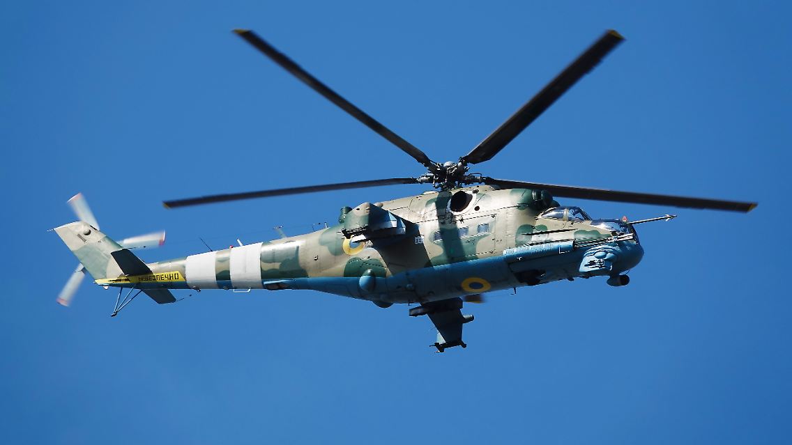 Ein Mi-24-Hubschrauber der ukrainischen Streitkräfte.