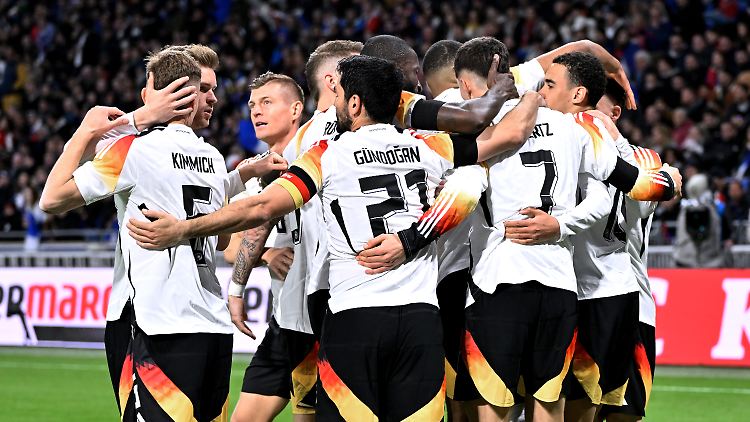 Jubelnde DFB-Spieler sollen keine Seltenheit sein.
