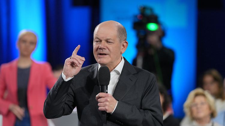 Scholz fühlte sich in der Bürgerrunde erkennbar wohl.