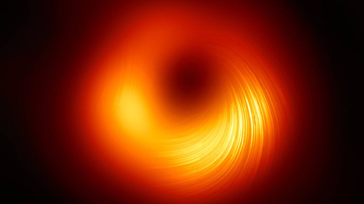 Das neue Bild der Event Horizon Telescope zeigt die Magnetfelder, die das Schwarze Loch im Herzen unserer Milchstraße umgeben.