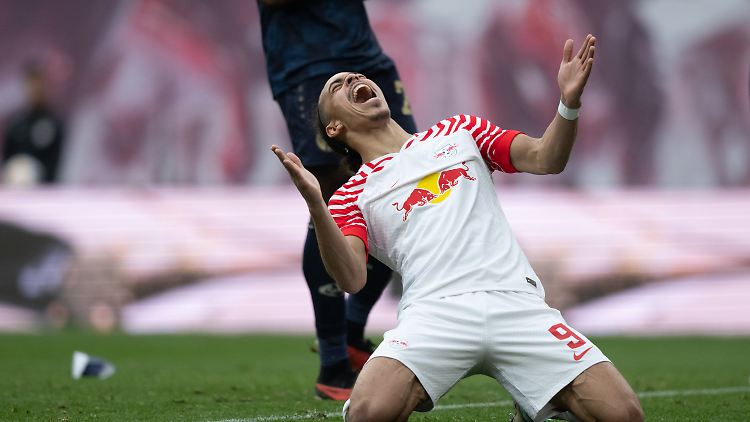 Zum Verzweifeln: Leipzig spielte mit Yussuf Poulsen nur 0:0 gegen Mainz.