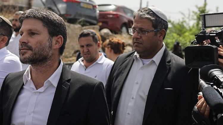 Versuchen, den israelischen Ministerpräsidenten Netanjahu vor sich herzutreiben: Finanzminister Smotrich (l.) und Polizeiminister Ben-Gvir. 