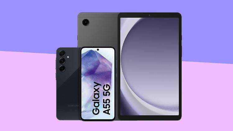 Zusammen für nur 25 Euro bei Blau.de: Samsung Galaxy A55 5G und Galaxy Tab A9.