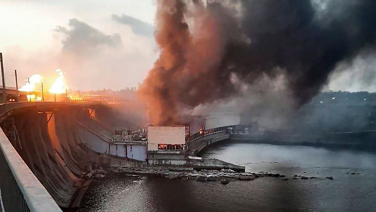 Im März griffen die Russen das Dnipro-Wasserkraftwerk an.