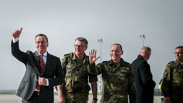 Pistorius am Montag bei der Verabschiedung der Litauen-Brigade. 
