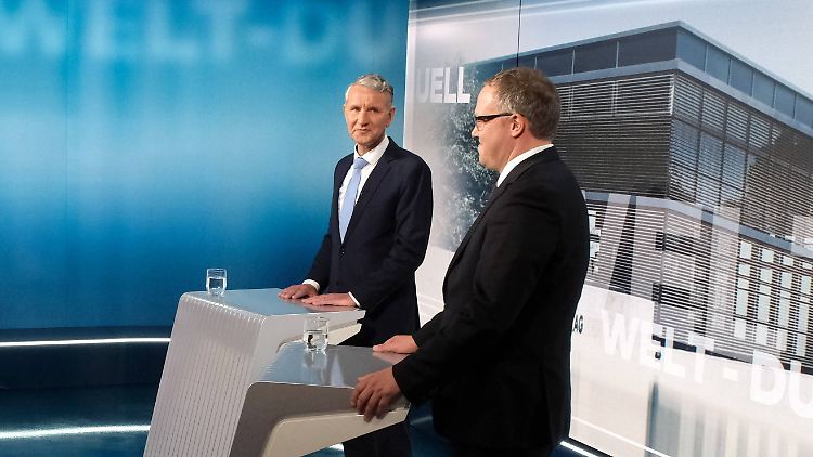 Der Sender "Welt" TV zeigte den Schlagabtausch am Donnerstagabend.