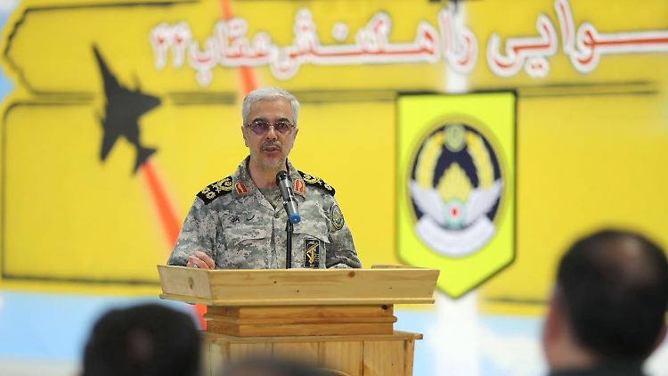Irans Armeechef Bagheri droht auch den USA.
