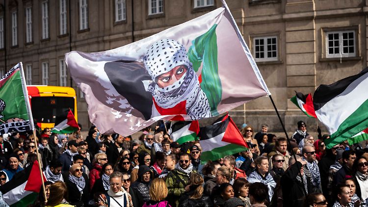 Am Sonntag fand in Kopenhagen eine propalästinensische Demonstration statt.