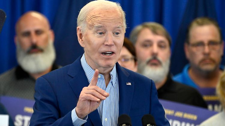 Biden in Pittsburgh, wo er auch über seinen verstorbenen Onkel sprach. 