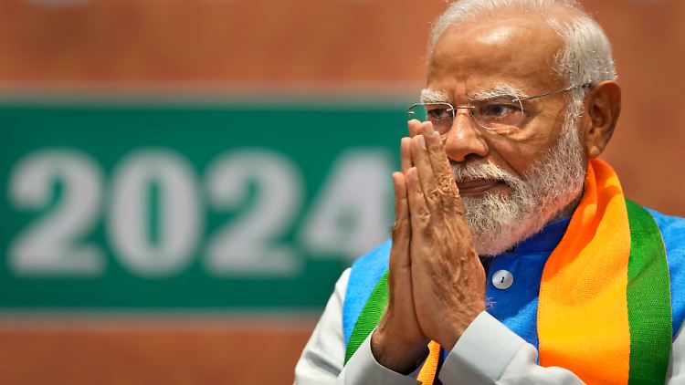 Mit einer Wiederwahl würde der 73-jährige Modi eine dritte Amtszeit antreten.