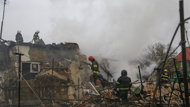 Odessa am Samstag nach einem russischen Angriff