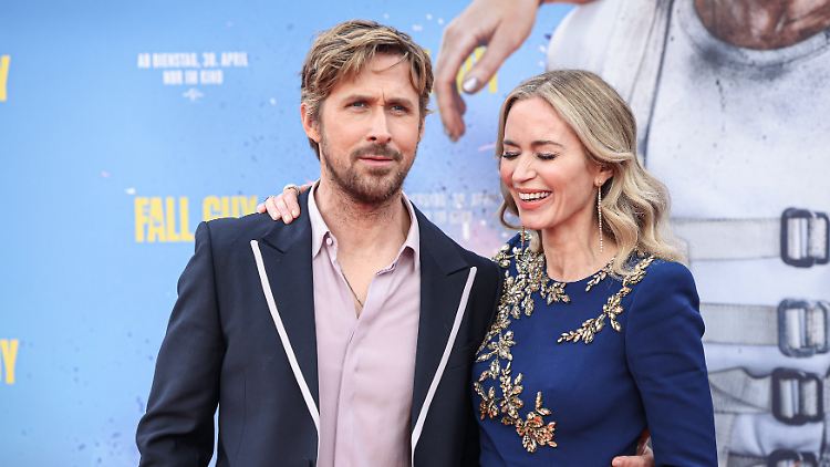 Äußerst fröhlich gaben sich die beiden Hollywoodstars auch bei der "The Fall Guy" Europapremiere in Berlin.