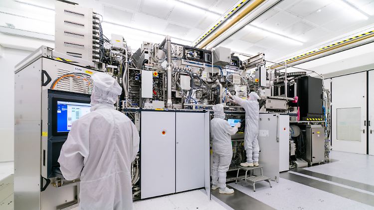 Hochtechnologie in einer ASML-Einrichtung in Veldhoven bei Eindhoven.