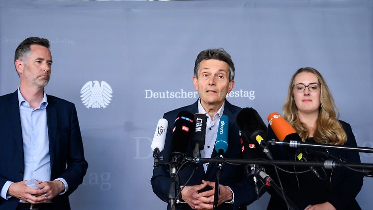 Die Fraktionschefs der Ampel: Christian Dürr (FDP), Rolf Mützenich (SPD) und Katharina Dröge (Grüne)