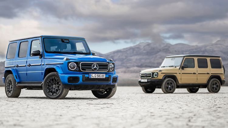 Die markanten Rundscheinwerfer sind typisch Mercedes G-Klasse.
