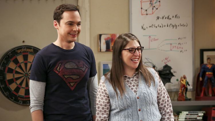 Erfüllt diagnostische Kriterien des Asperger-Syndroms, verzerrt aber auch das öffentliche Bild von Autismus: Sheldon Cooper und seine Freundin Amy Fowler in der US-Sitcom "The Big Bang Theory". 