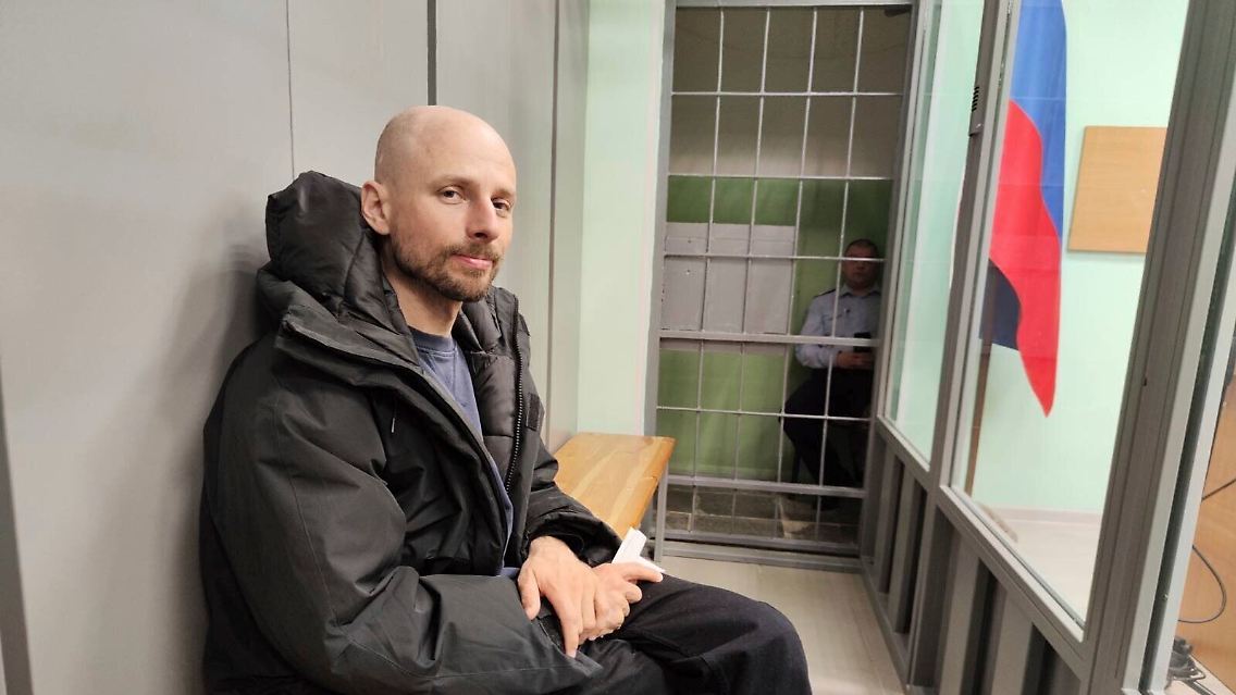 Sergej Karelin vor Gericht in Murmansk, wo er im April festgenommen wurde.