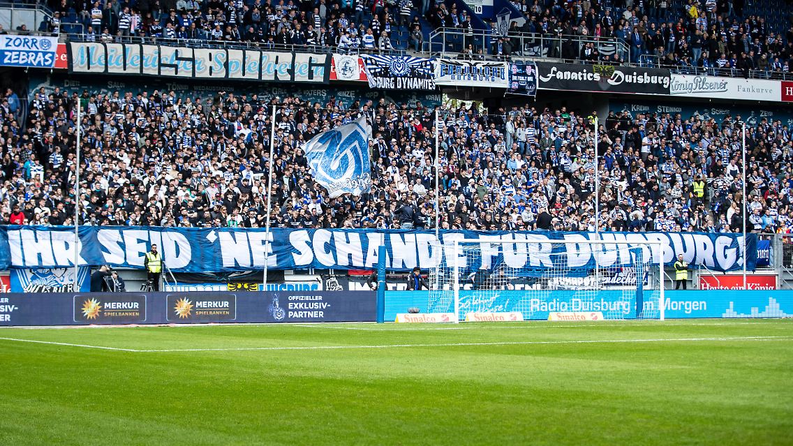 Unmissverständliche Ansage der MSV-Fans.