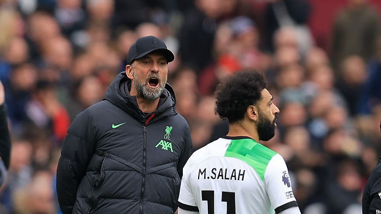Mo Salah und Jürgen Klopp zofften sich.