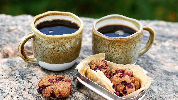 Die Tahini-Cookies sind bestens zum Einpacken für die Tour ins Freie geeignet, aber auch zum Mitnehmen in die Schule, Uni oder Arbeit. 