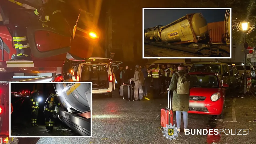 Bahnreisende-warten-nach-der-Evakuierung-darauf-mit-Taxis-weiterbefoerdert-zu-werden