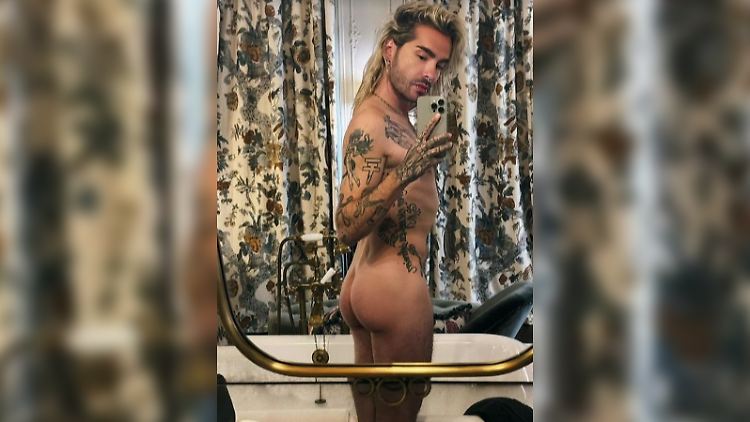 Bill Kaulitz zeigt in Paris seinen Po.