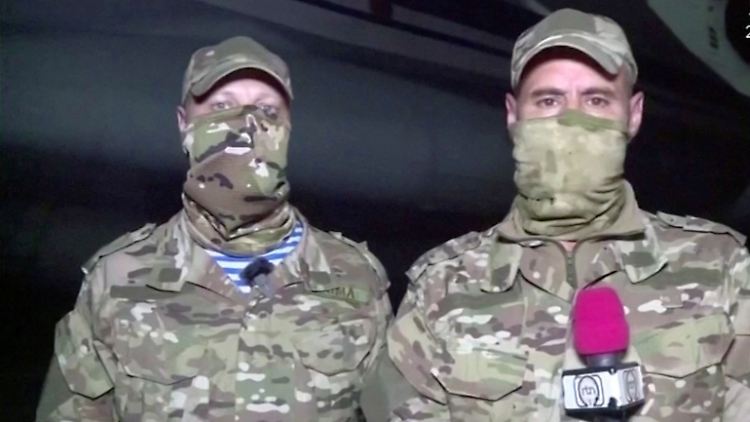 Russische Soldaten bei ihrer Ankunft in Niamey Anfang April. 