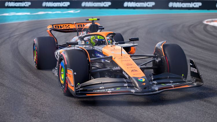 Lando Norris steuerte seinen McLaren zum Sieg in Miami.