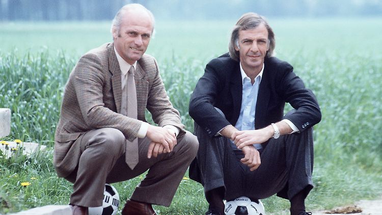 Menotti (r.) und Lattek - zwei Große des Fußballs.