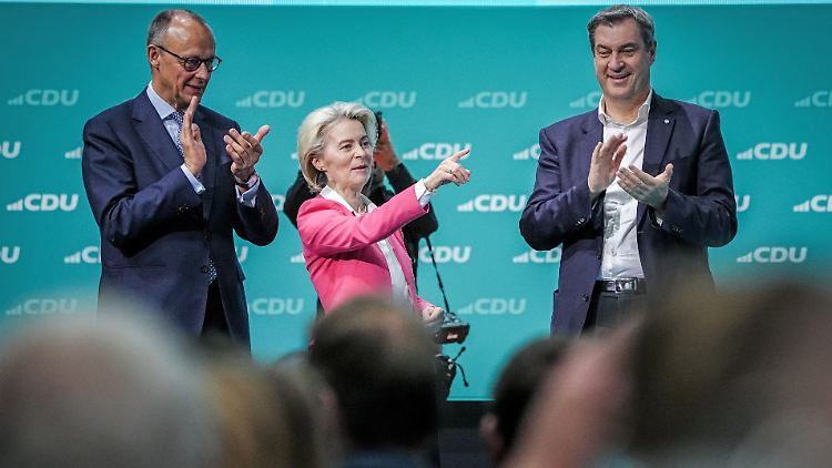 Harmonie und Geschlossenheit, dieses Signal wollte Friedrich Merz zum CDU-Parteitag aussenden. Söder und von der Leyen unterstützten ihn nach Kräften.