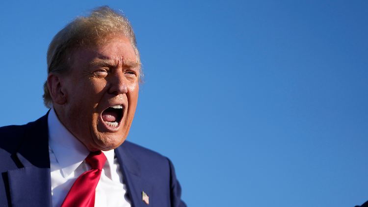 Donald Trump bei einem Wahlkampfauftritt im US-Bundesstaat Michigan