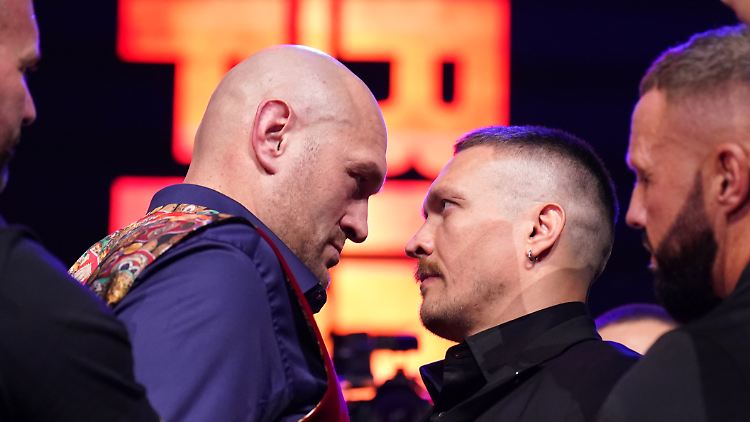 Tyson Fury hat zumindest Größenvorteile gegenüber Oleksandr Usyk.