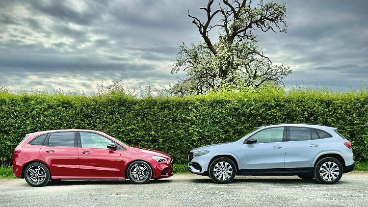 Klare Sache: Der EQA ist das wuchtigere Auto mit einem leichten Plus an Höhe und Länge. SUV ist eben doch SUV und erfüllt das Klischee. Den Autofahrern gefällt es: In Deutschland werden viermal so viele Kompakt-SUV verkauft wie B-Klassen.
