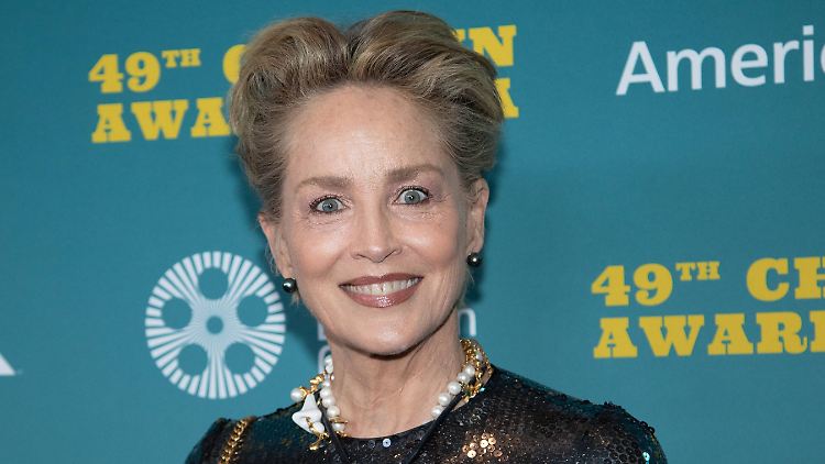 Sharon Stone Ende April auf einer Gala in New York. 