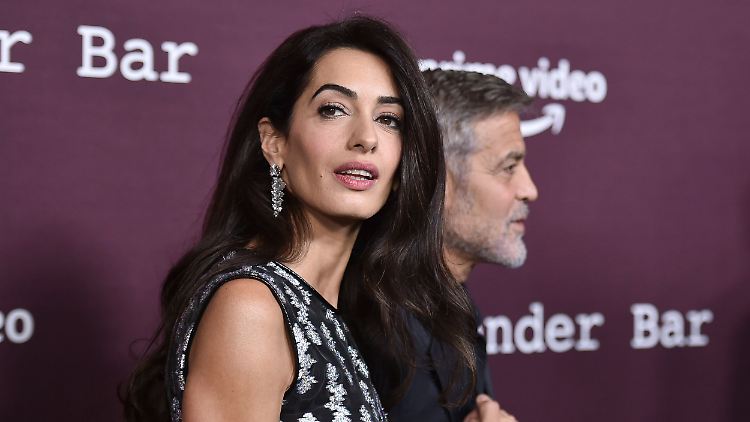 Die Menschenrechtsanwältin Amal Clooney und ihr Mann, Hollywoodstar George Clooney. 