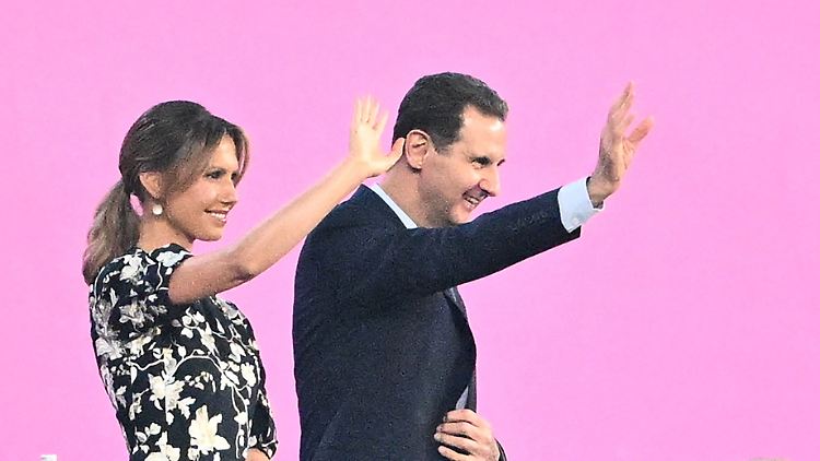 Asma und Bashar al-Assad bei der Eröffnung der Asienspiele 2023.